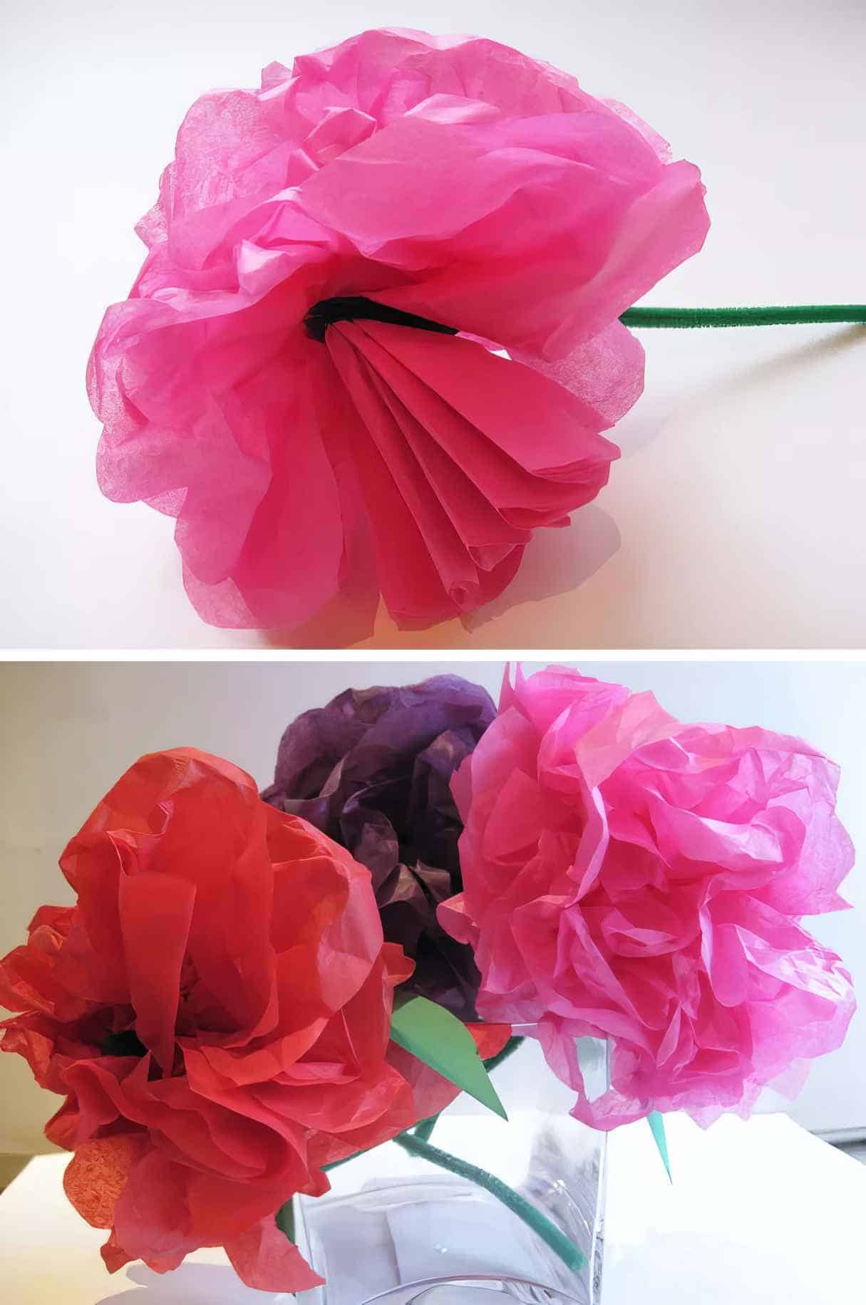 Tissue Paper Flowers - Fun and Easy DIY Craft Idea for Kids
