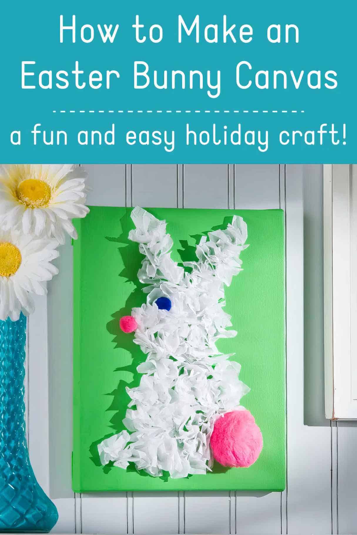 Easter Bunny Canvas Craft for Kids