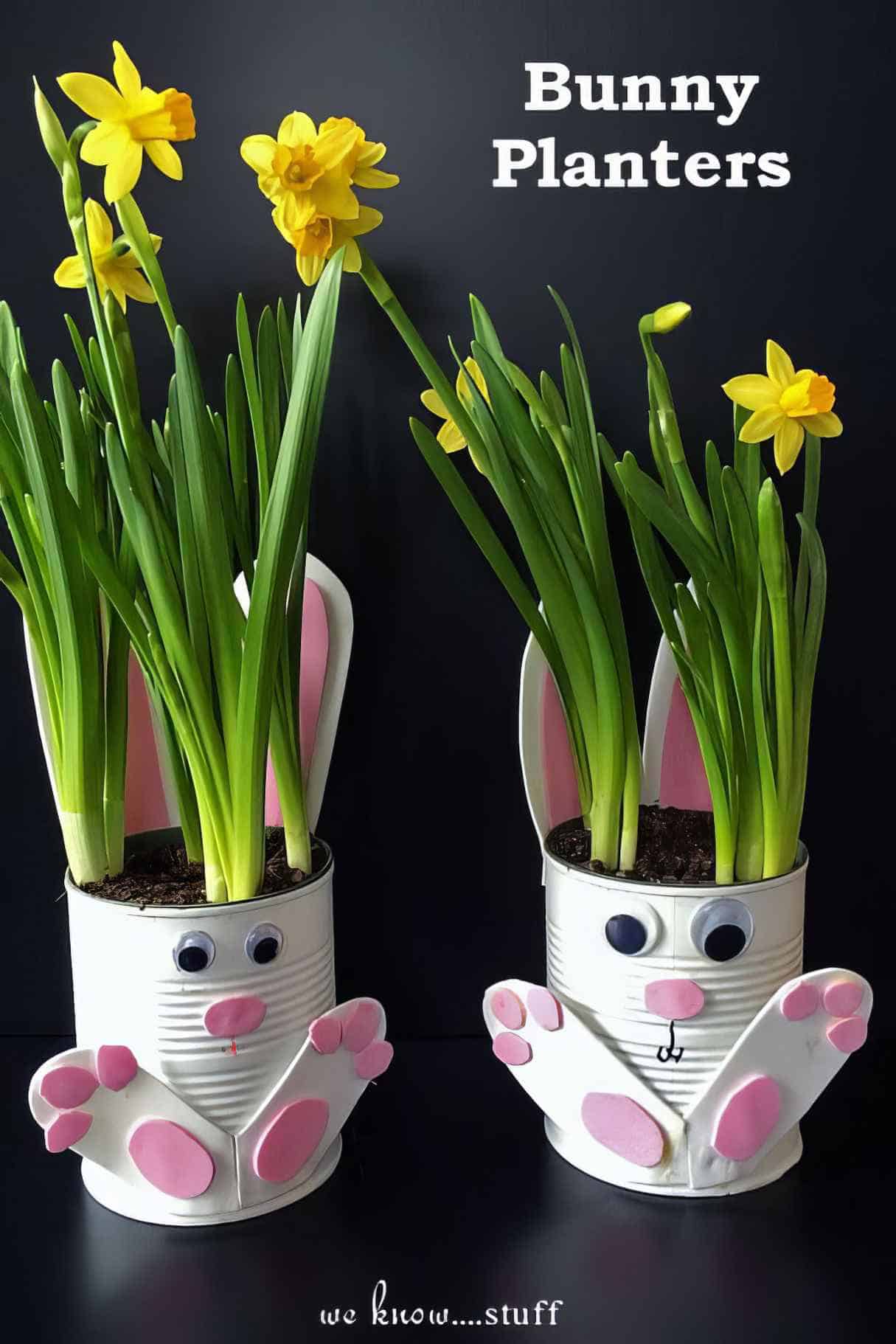 How To Make Adorable Tin Can Bunny Planters for Spring!