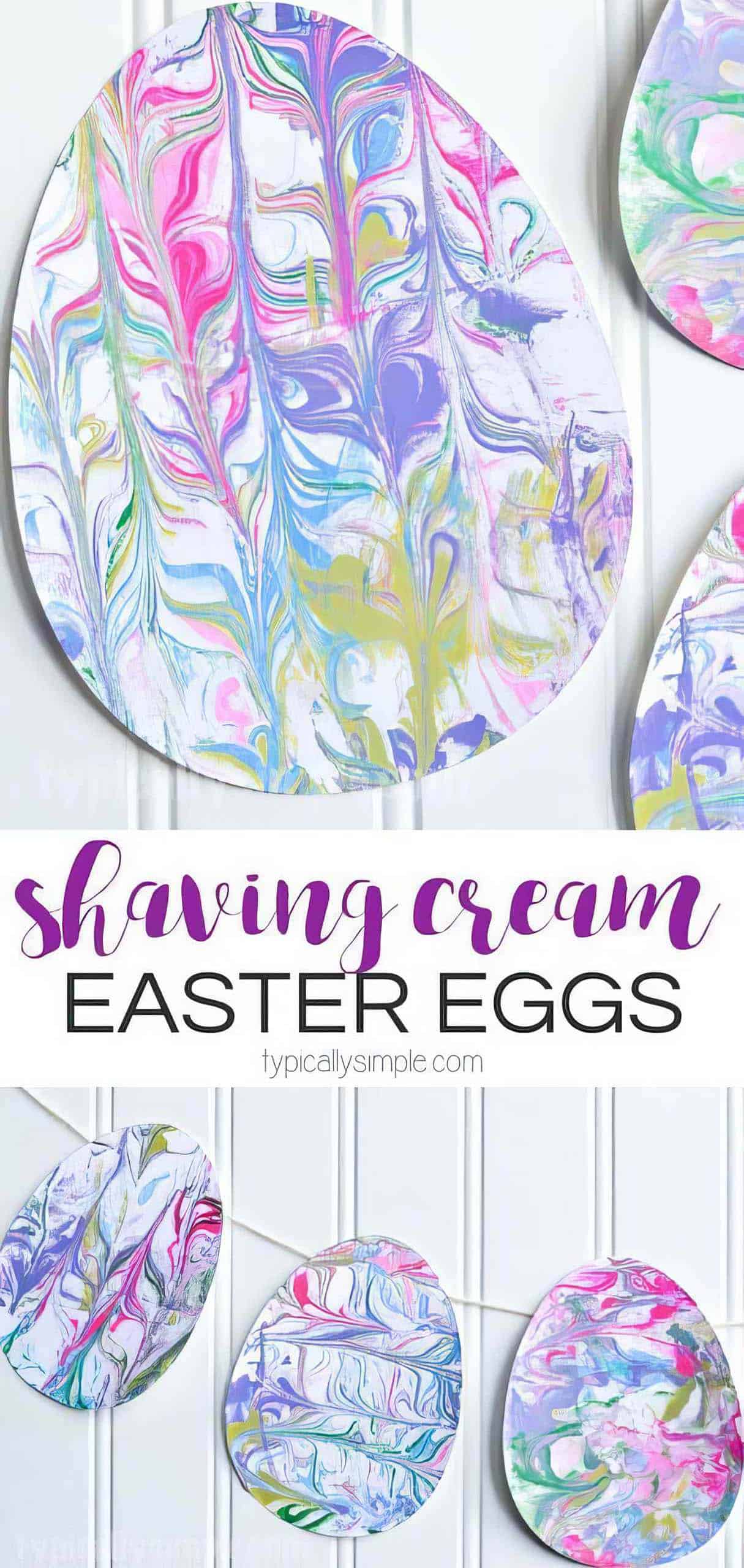 Shaving Cream Marbled Easter Eggs