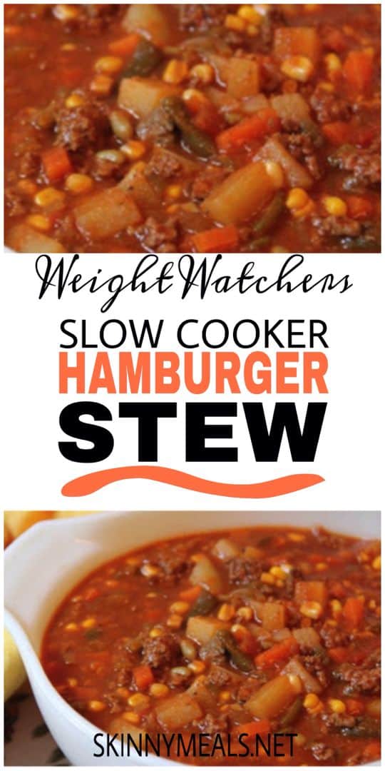 Weight Watchers Slow Cooker Hamburger Stew