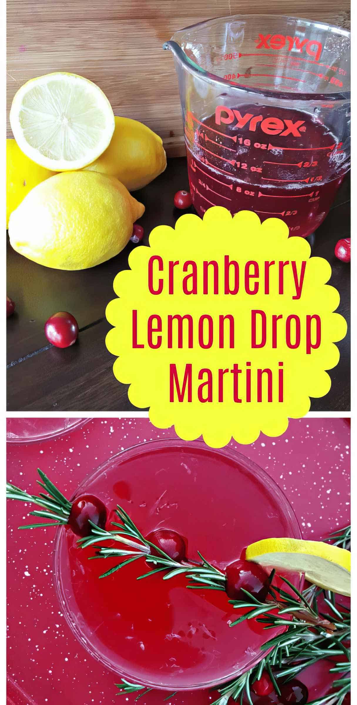 Cranberry Lemon Drop Martini