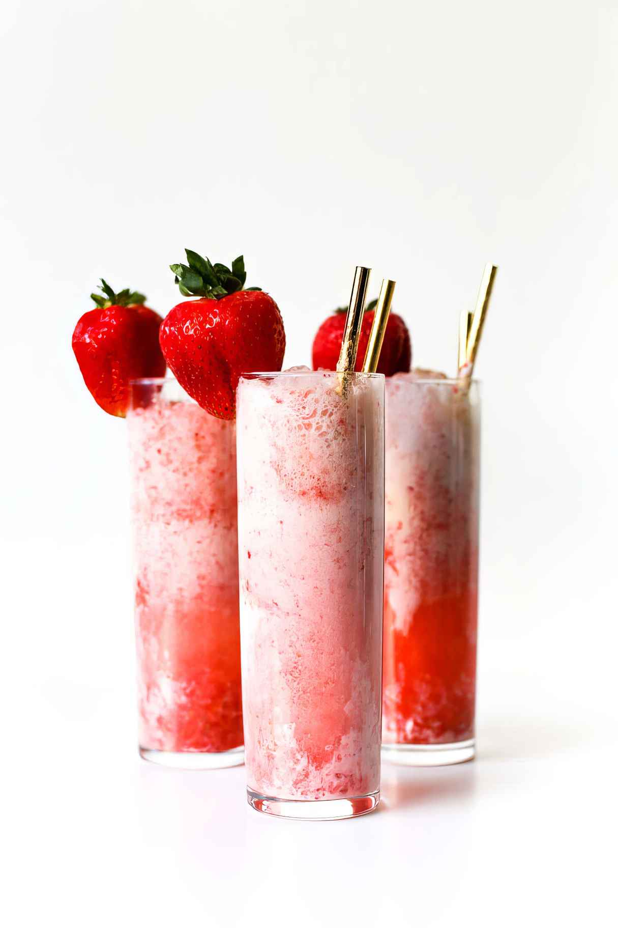 Strawberry Champagne Floats