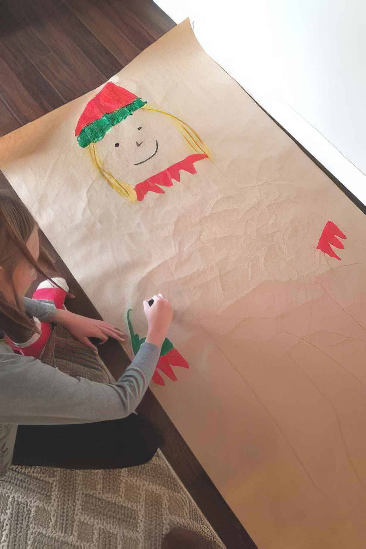 Elf Yourself – Holiday Body Tracing Art for Kids