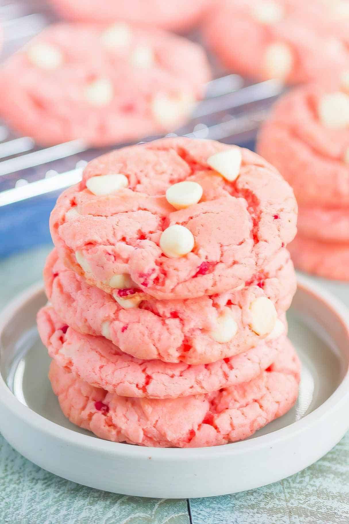 Strawberry Cake Mix Cookie Recipe to Make with Kids