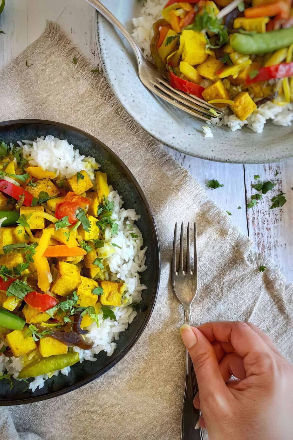 Vegan Thai Curry (No Oil, 20 Minutes, 6 Ingredients)