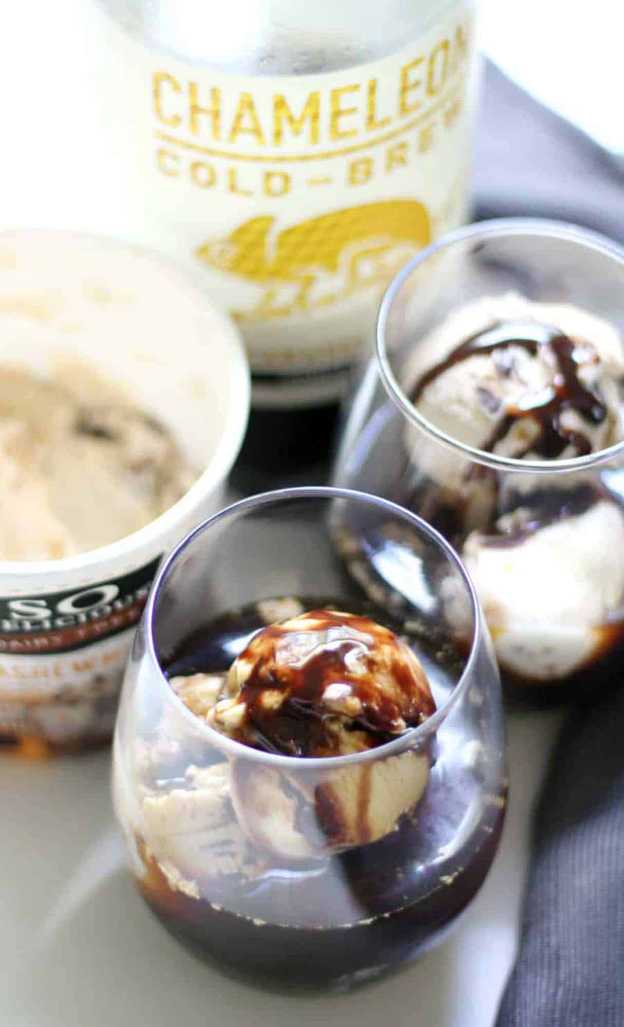 Chocolate Caramel Affogato (Gluten-Free, Vegan)