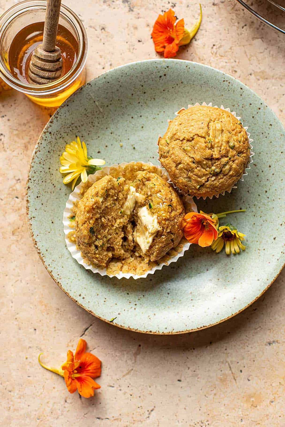 Crispy Zucchini Cornbread Muffins