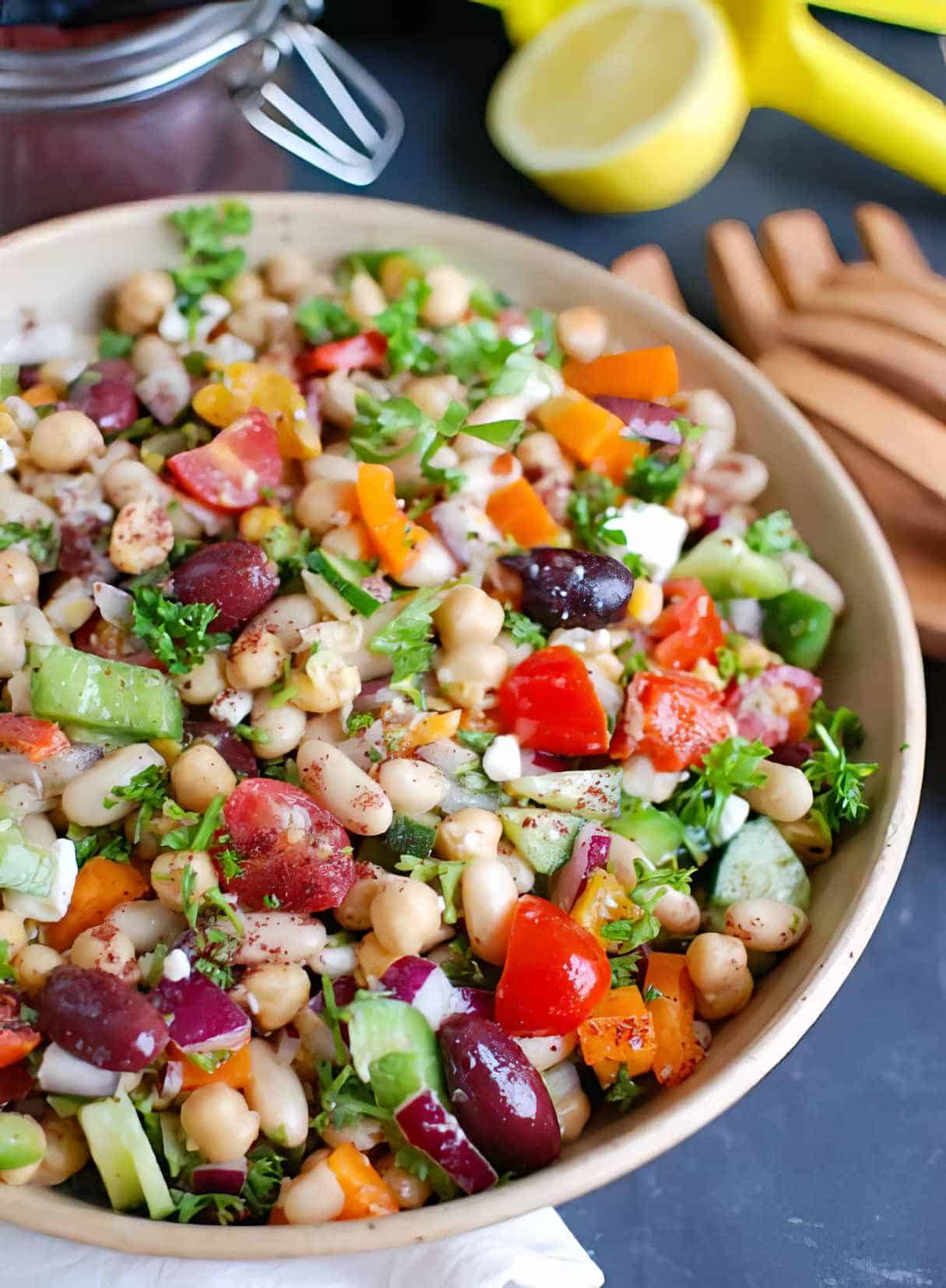 Mediterranean Bean Summer Salad