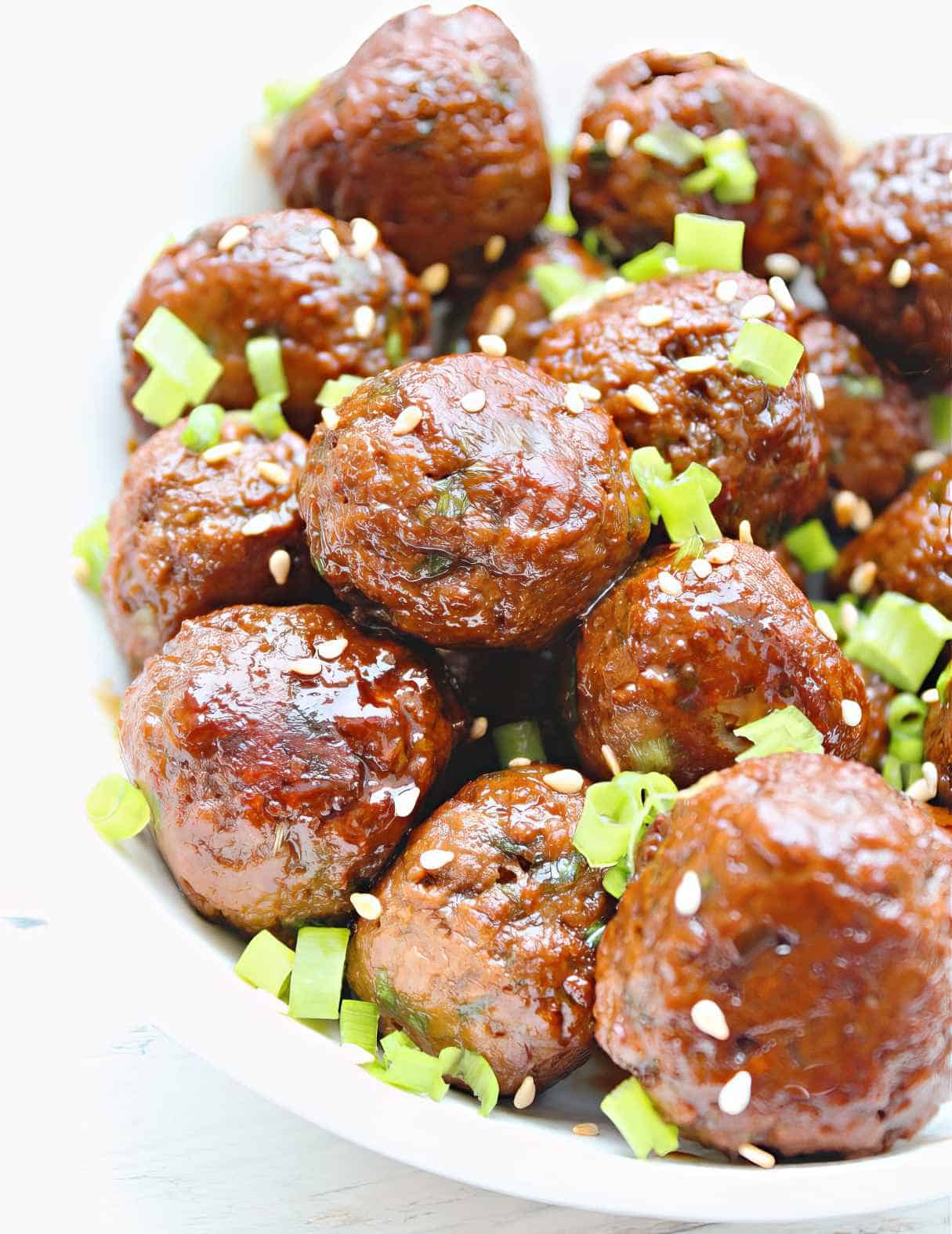 Vegan Teriyaki Meatballs