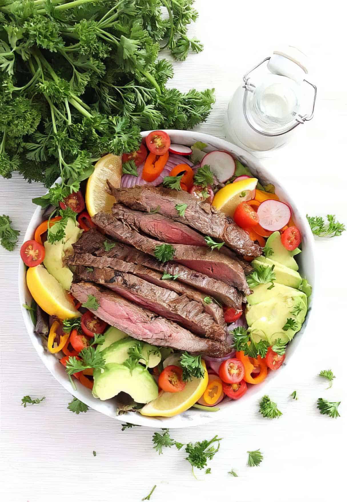 Steak Salad with Blue Cheese Dressing Recipe