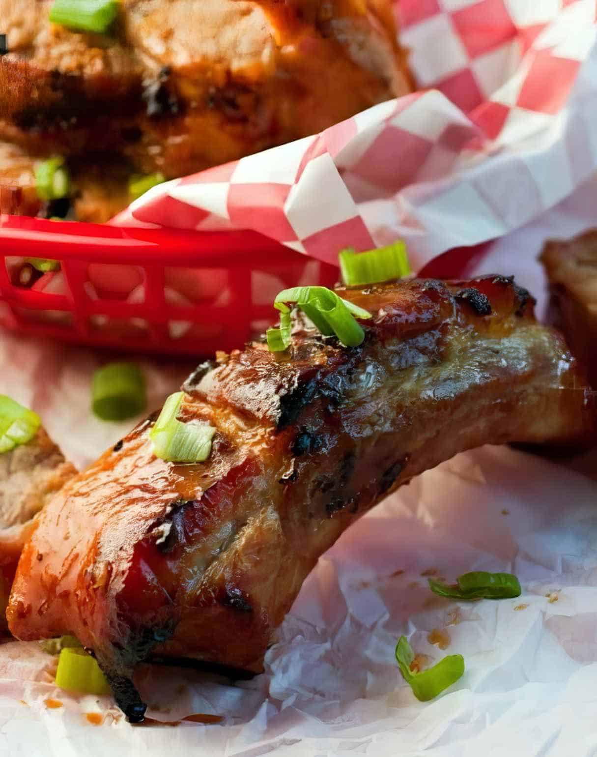 Grilled Honey Garlic Sticky Ribs