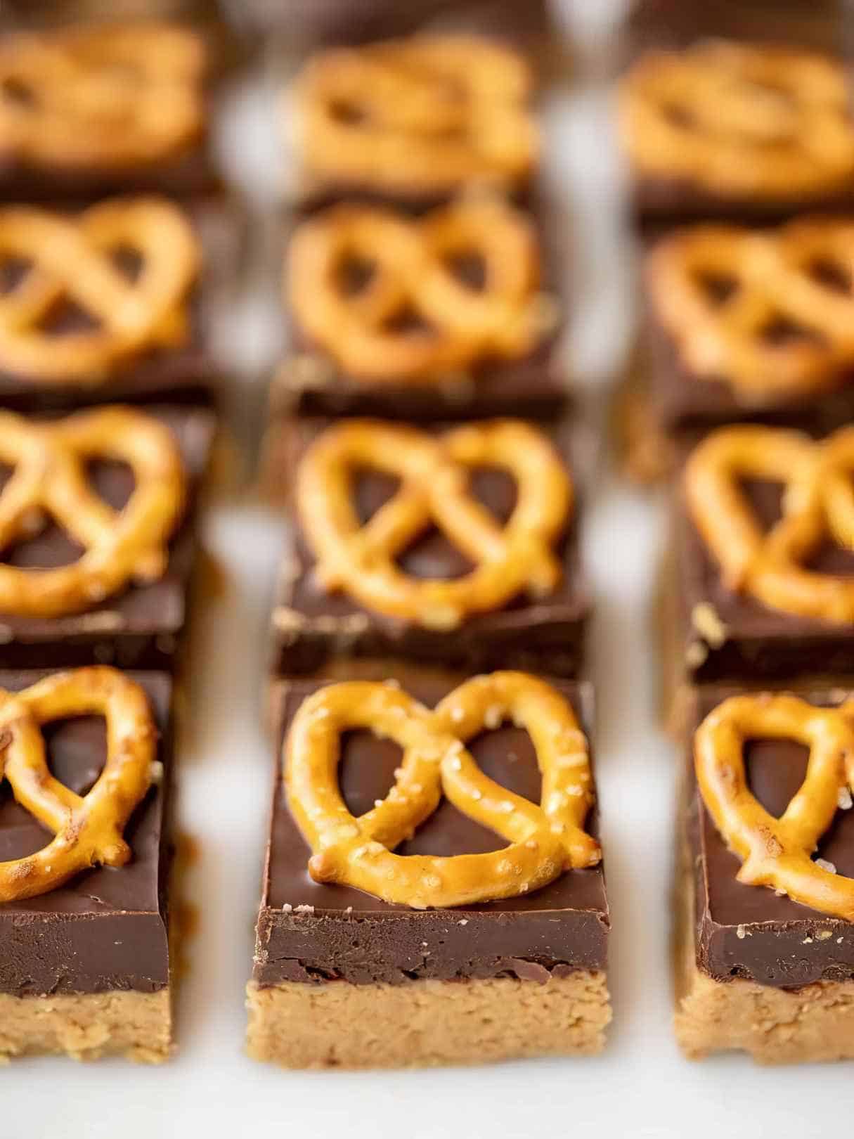 No Bake Pretzel Peanut Butter Bars