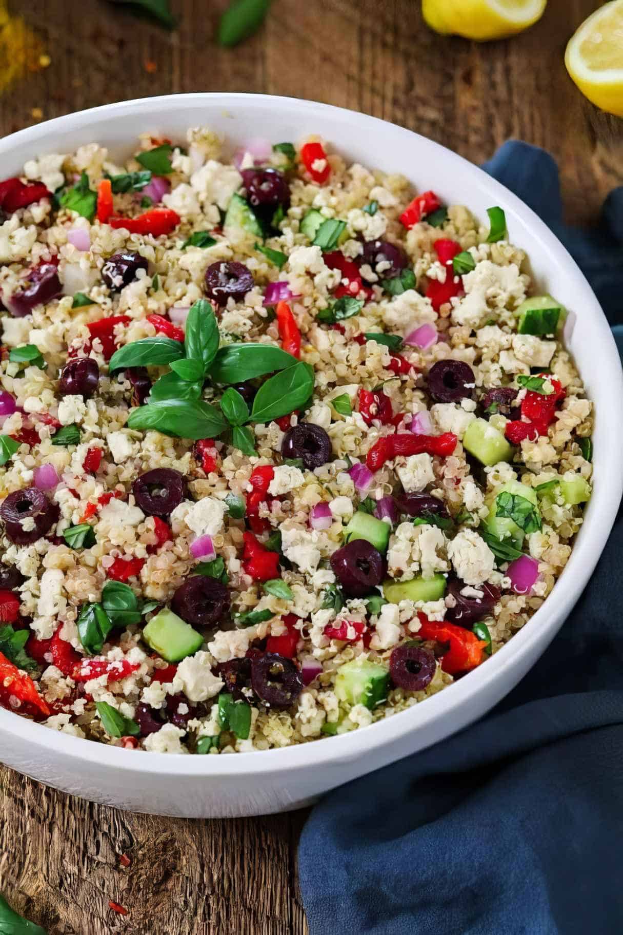 Vegan Mediterranean Quinoa Salad