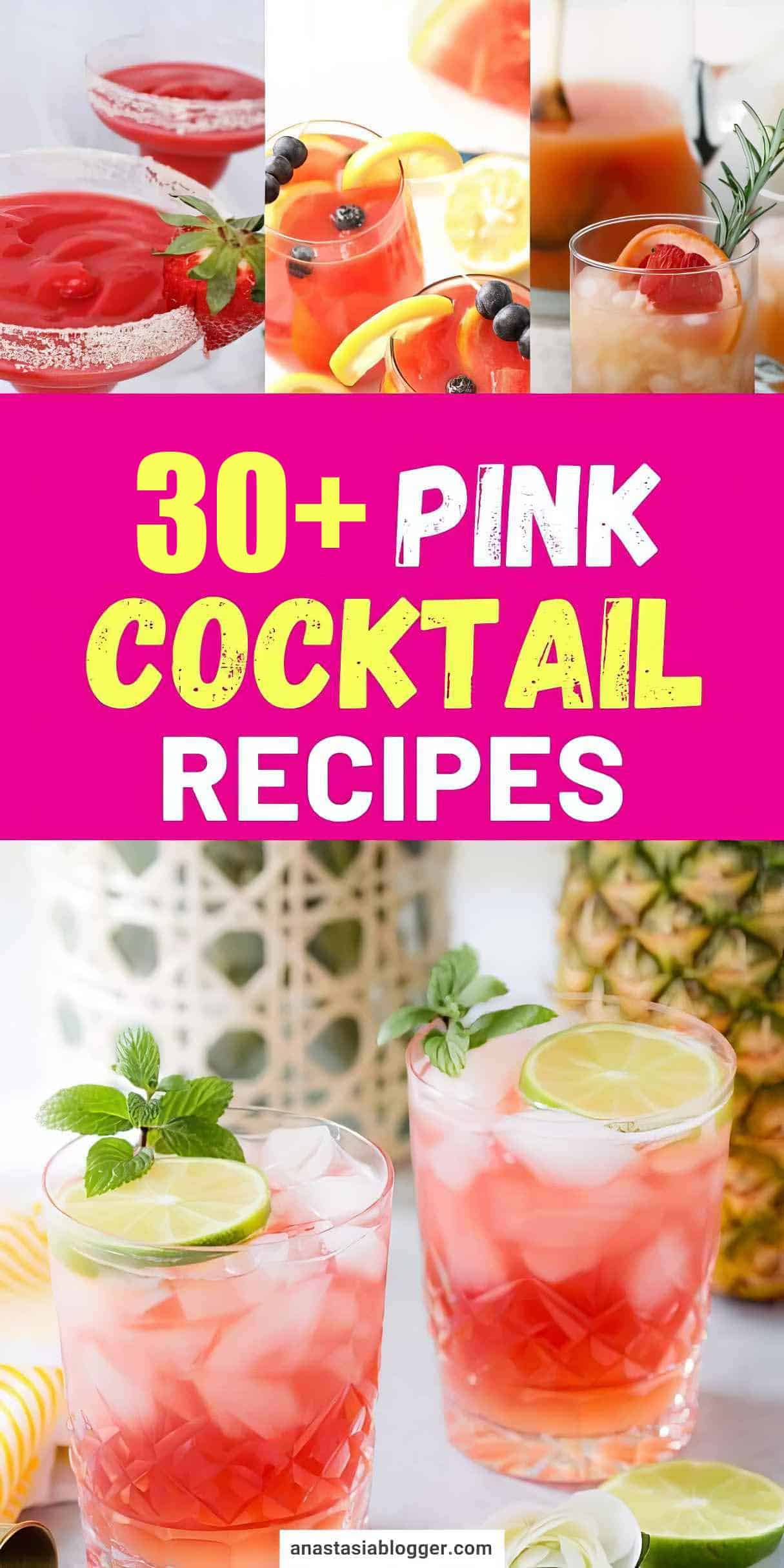 30+ Pretty and Easy Pink Cocktail Recipes