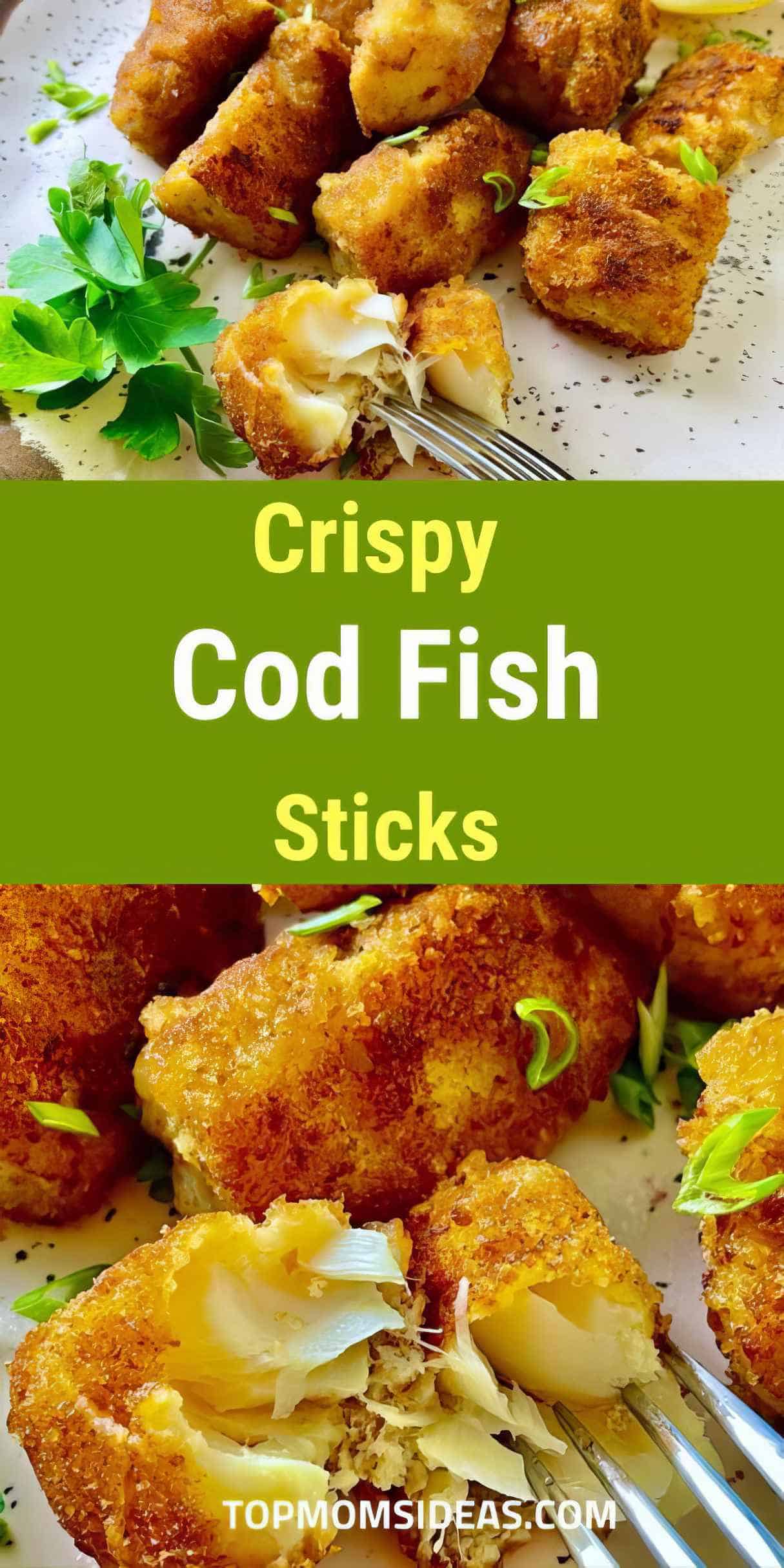 Crispy Fried Cod Fish Sticks