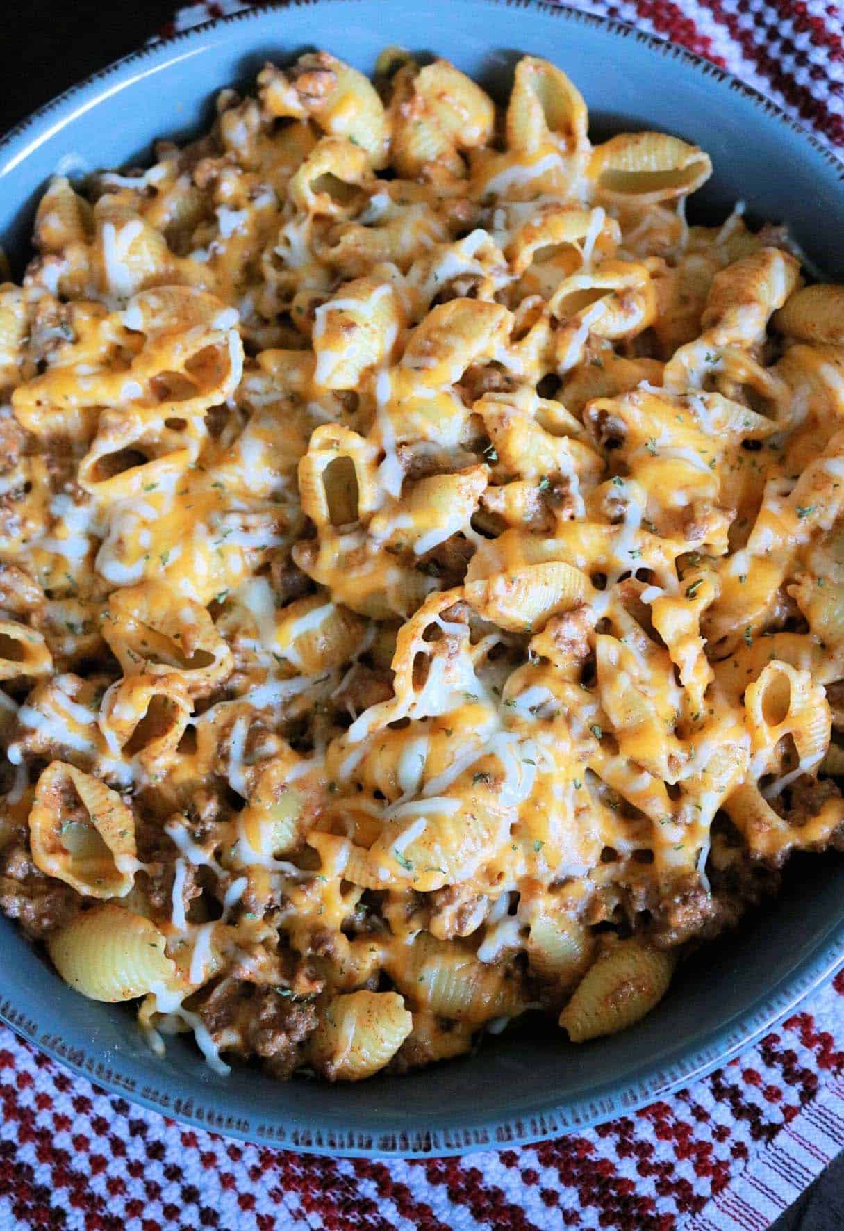 Easy Weeknight Cheesy Taco Pasta