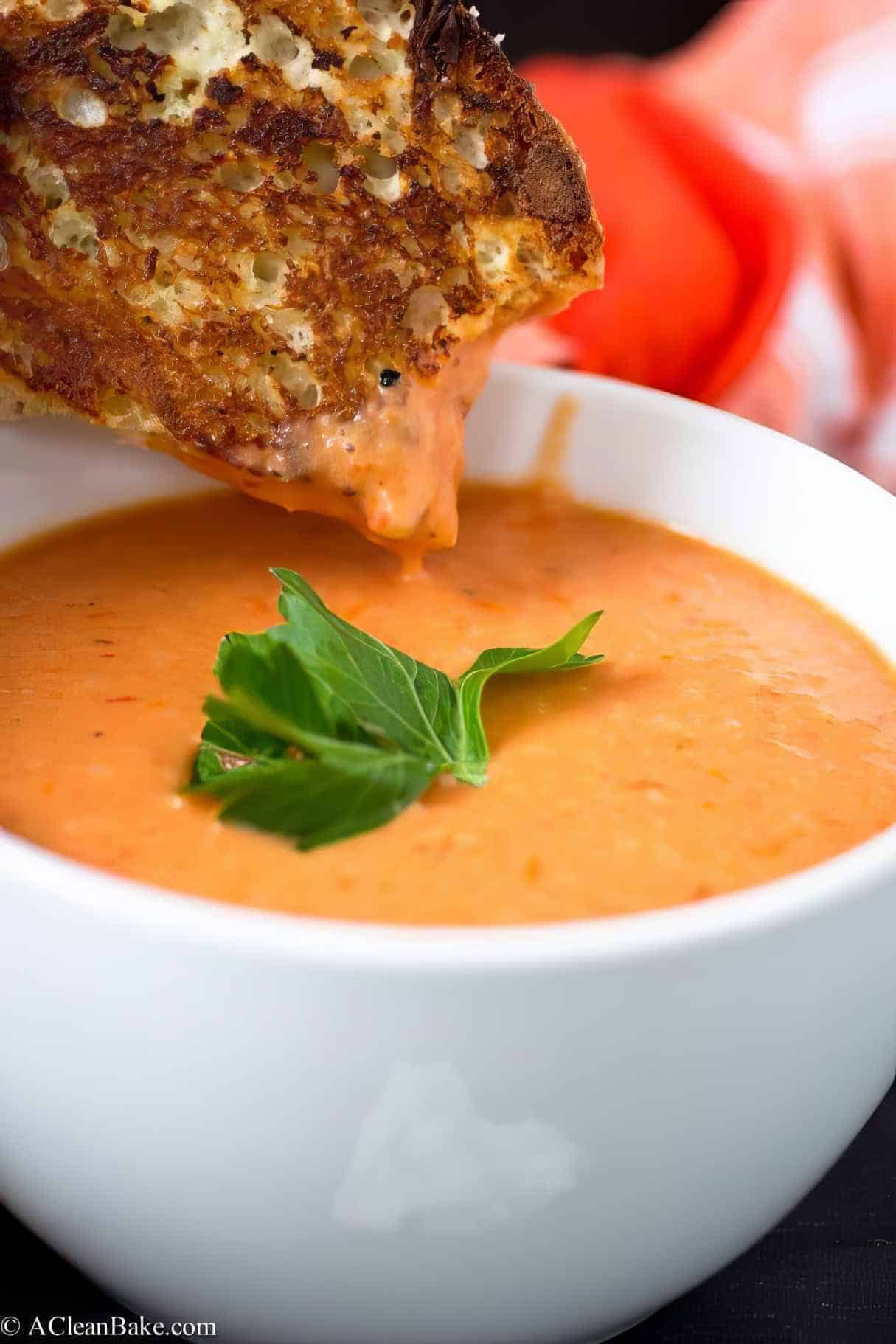 Homemade Tomato Soup (Gluten Free, Paleo, and Vegan)