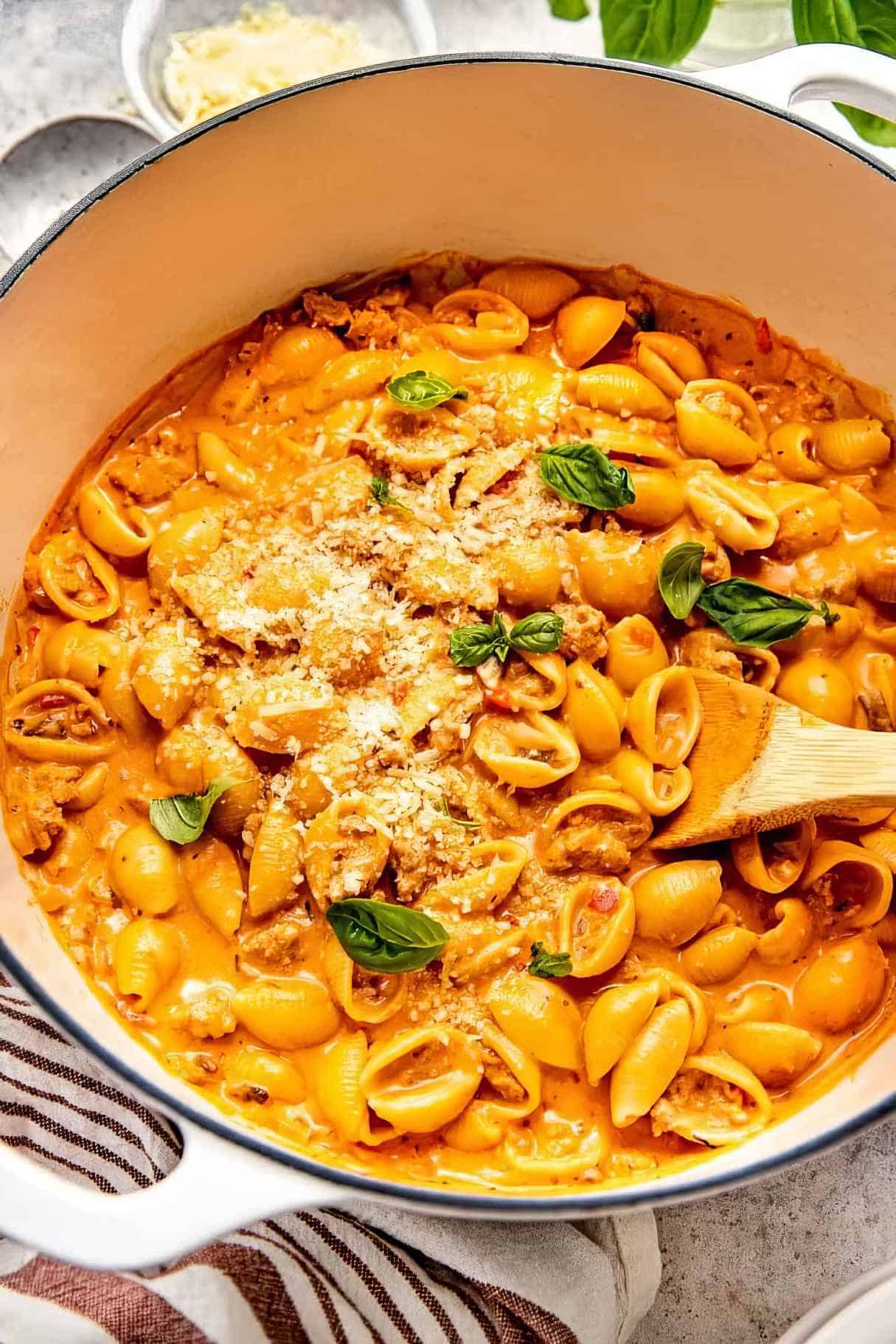 Easy Ground Turkey Pasta Shells