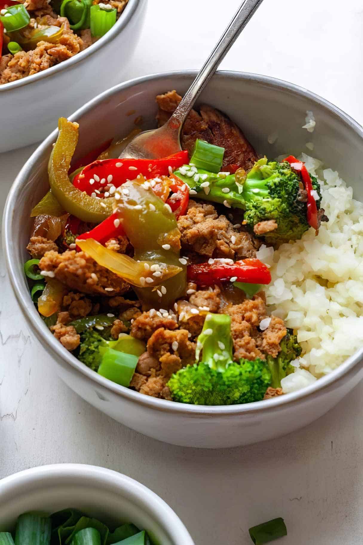 Ground Turkey Teriyaki Bowls