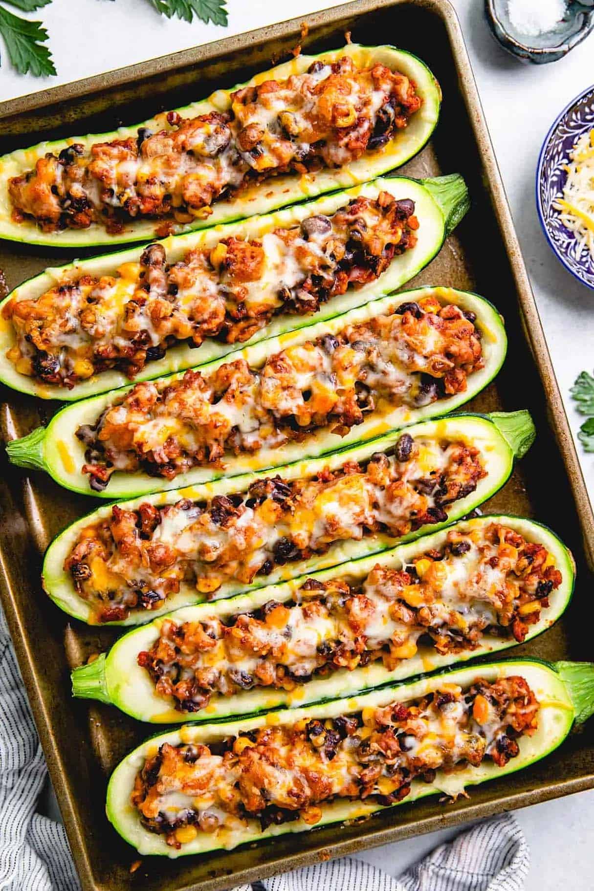 Taco Zucchini Boats