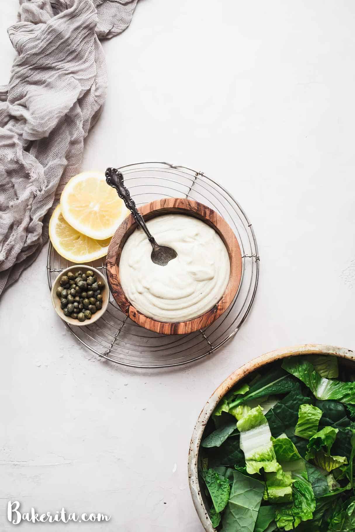 Vegan Caesar Dressing (Dairy-Free, Paleo & Whole30)