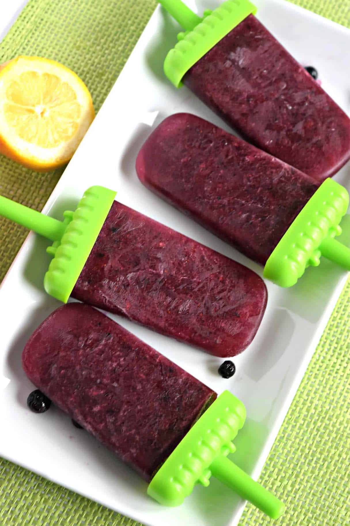 Watermelon Lemon Blueberry Popsicles - Gluten Free, Vegan