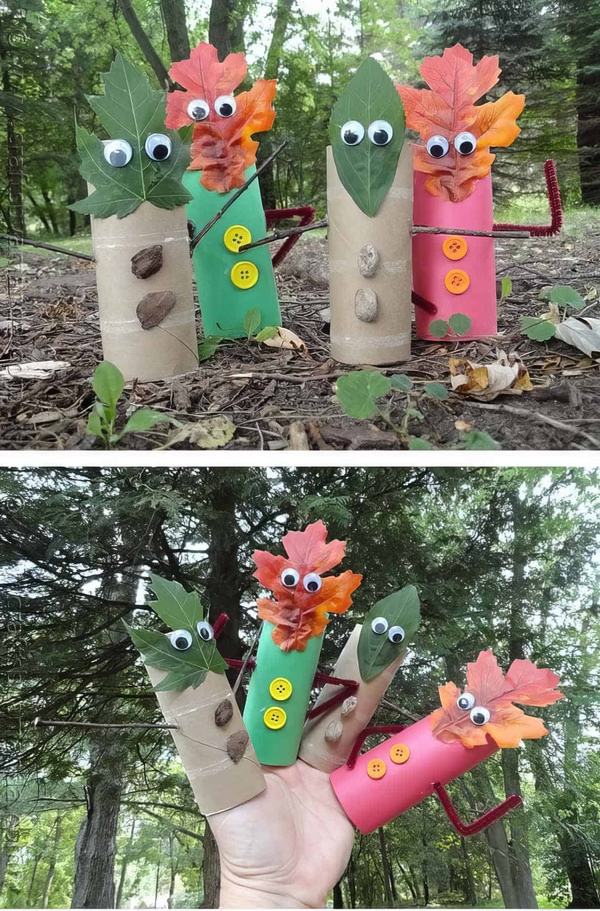 Fall Leaf Finger Puppets