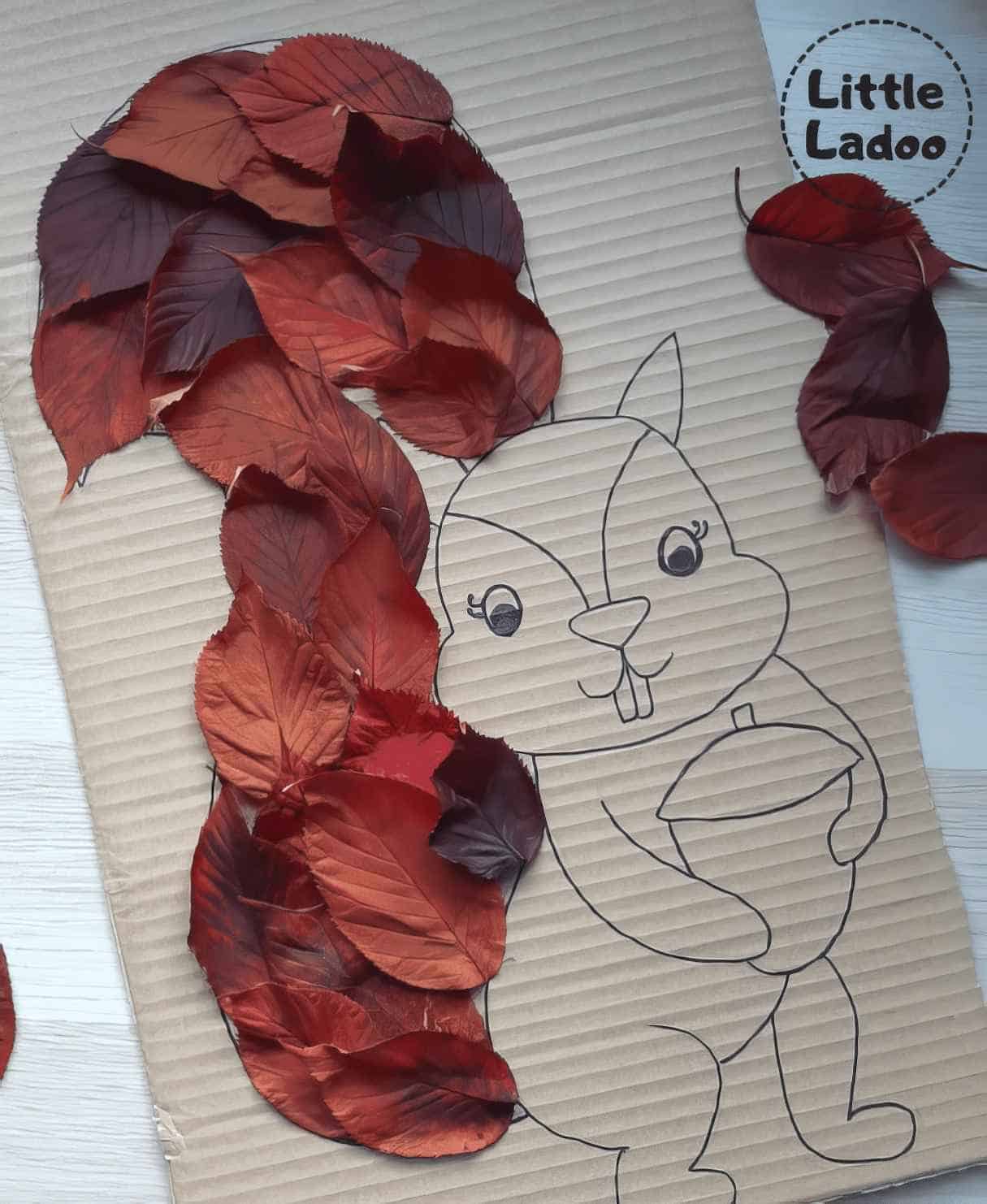 Fall Leaf Red Squirrel