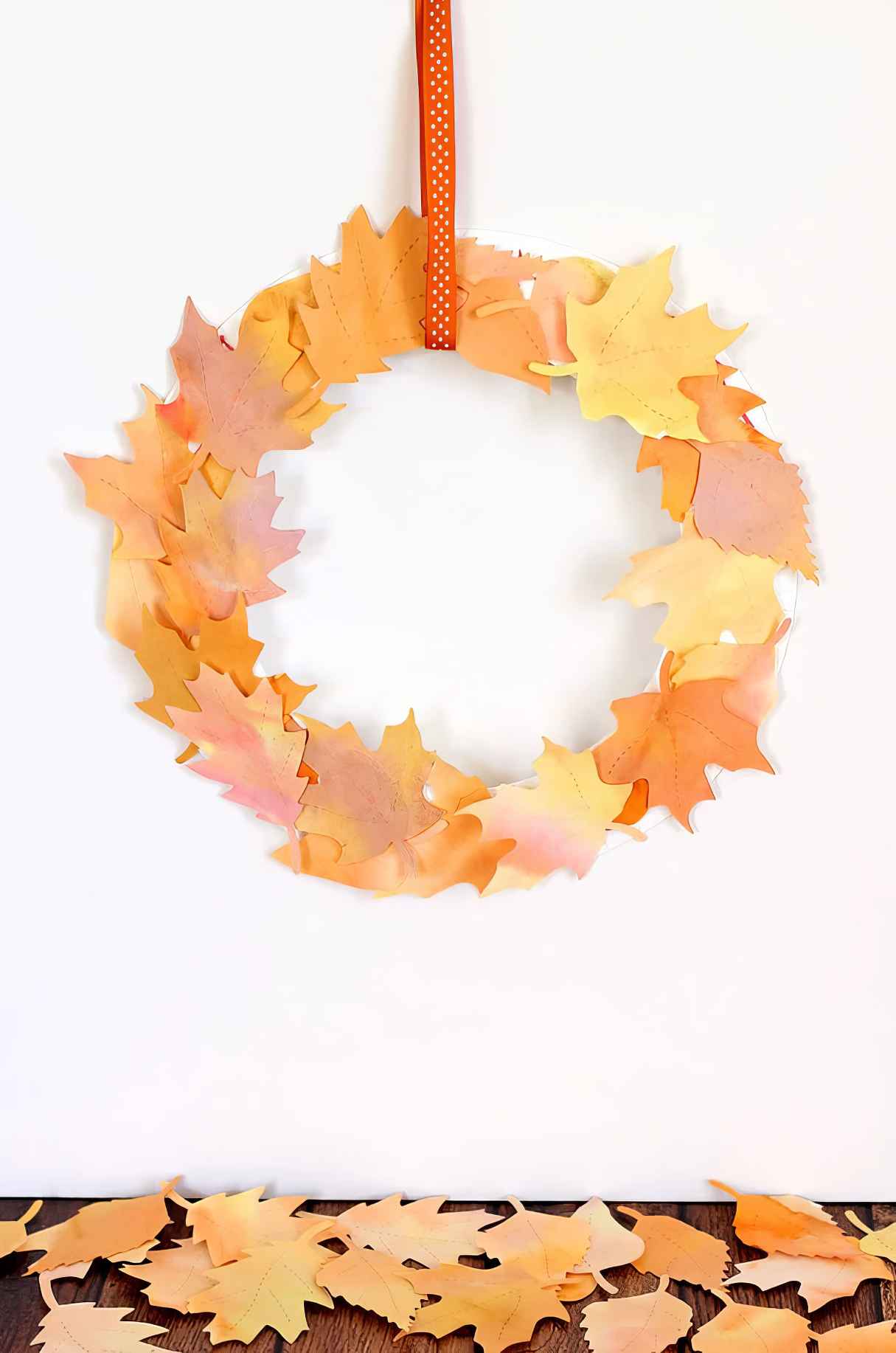 Gorgeous Watercolor Fall Leaf Wreath