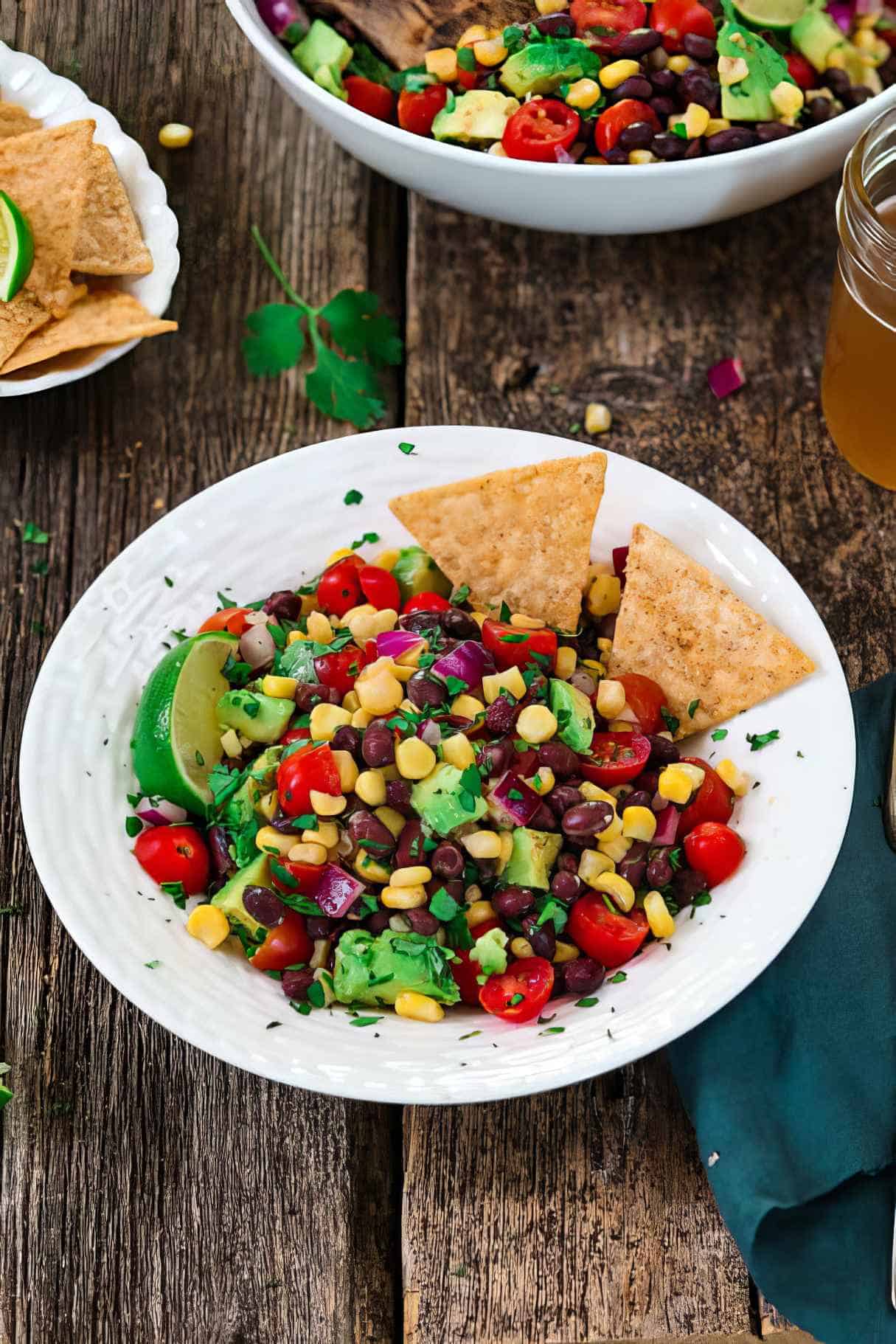  Easy Vegan Avocado Black Bean Corn Salad 
