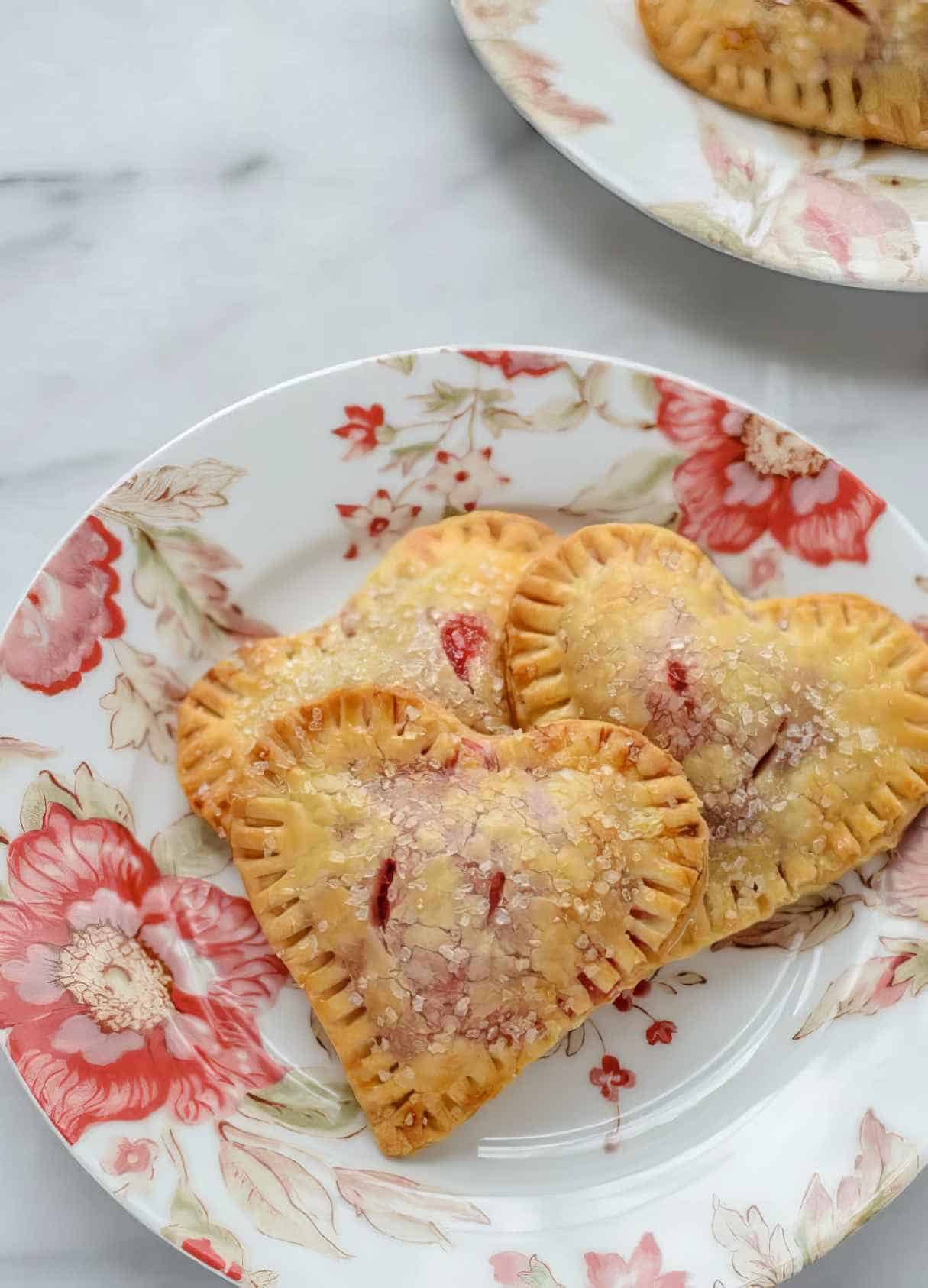 Heart Shaped Strawberry Hand Pastry Pies