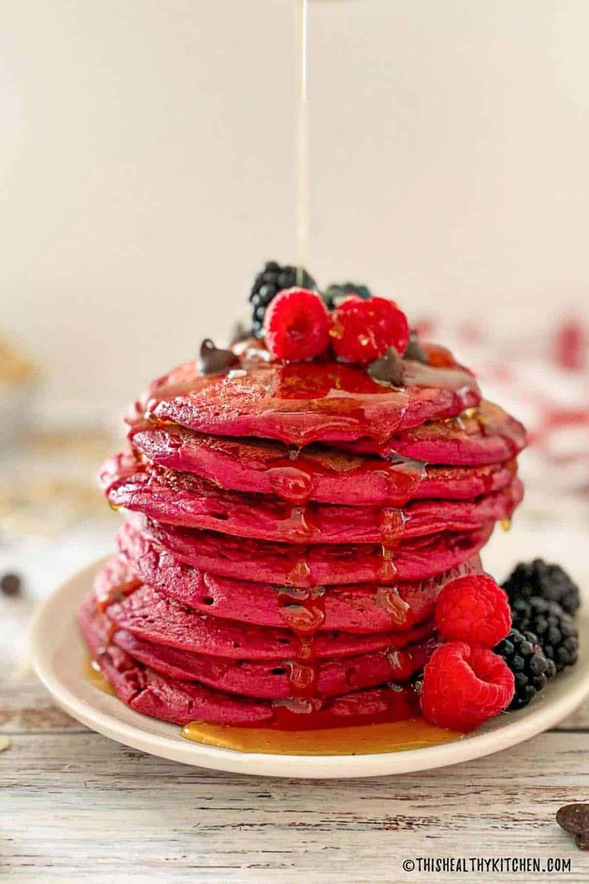 Pink Beet Pancakes [V+GF+Oil Free]