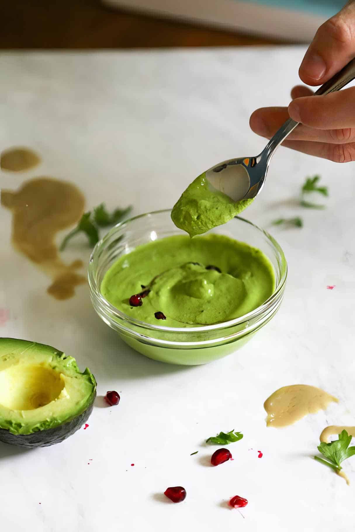 Spicy Green Tahini Sauce (Vegan + Gluten Free)