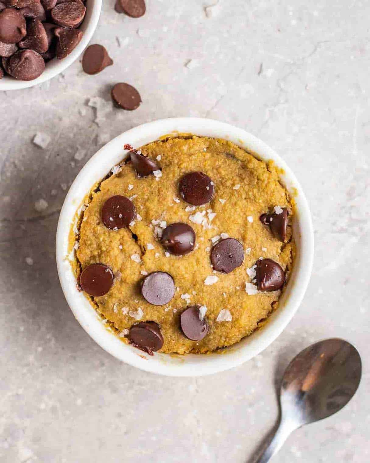 Vegan Microwave Chocolate Chip Mug Cookie (Eggless)