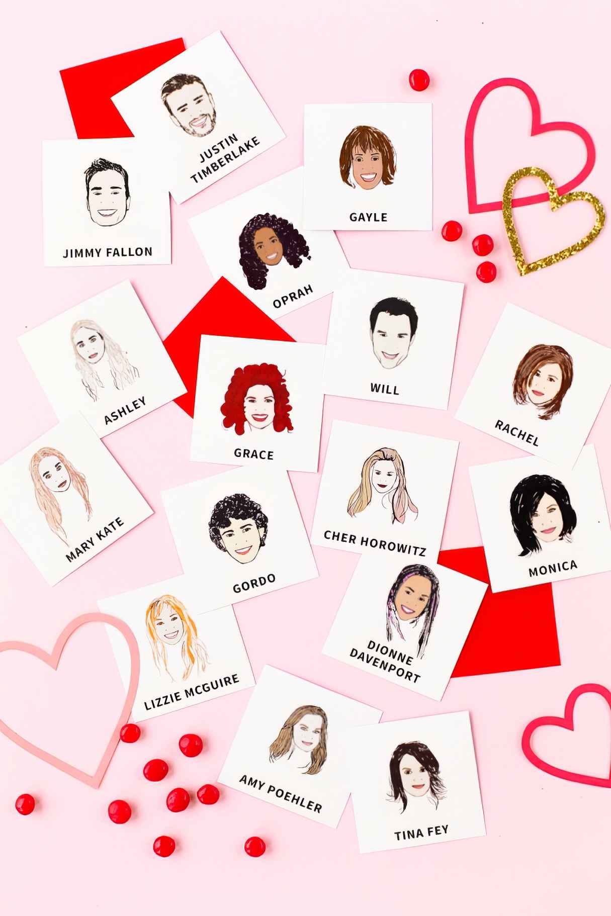Famous Besties + Couples Memory Game for Valentine’s Day!