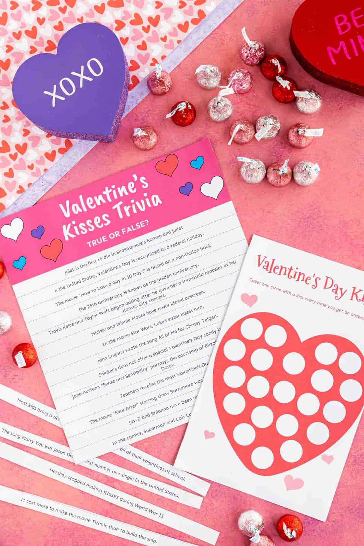 Fun Valentine’s Day Kisses Trivia Game&nbsp;for all Ages!