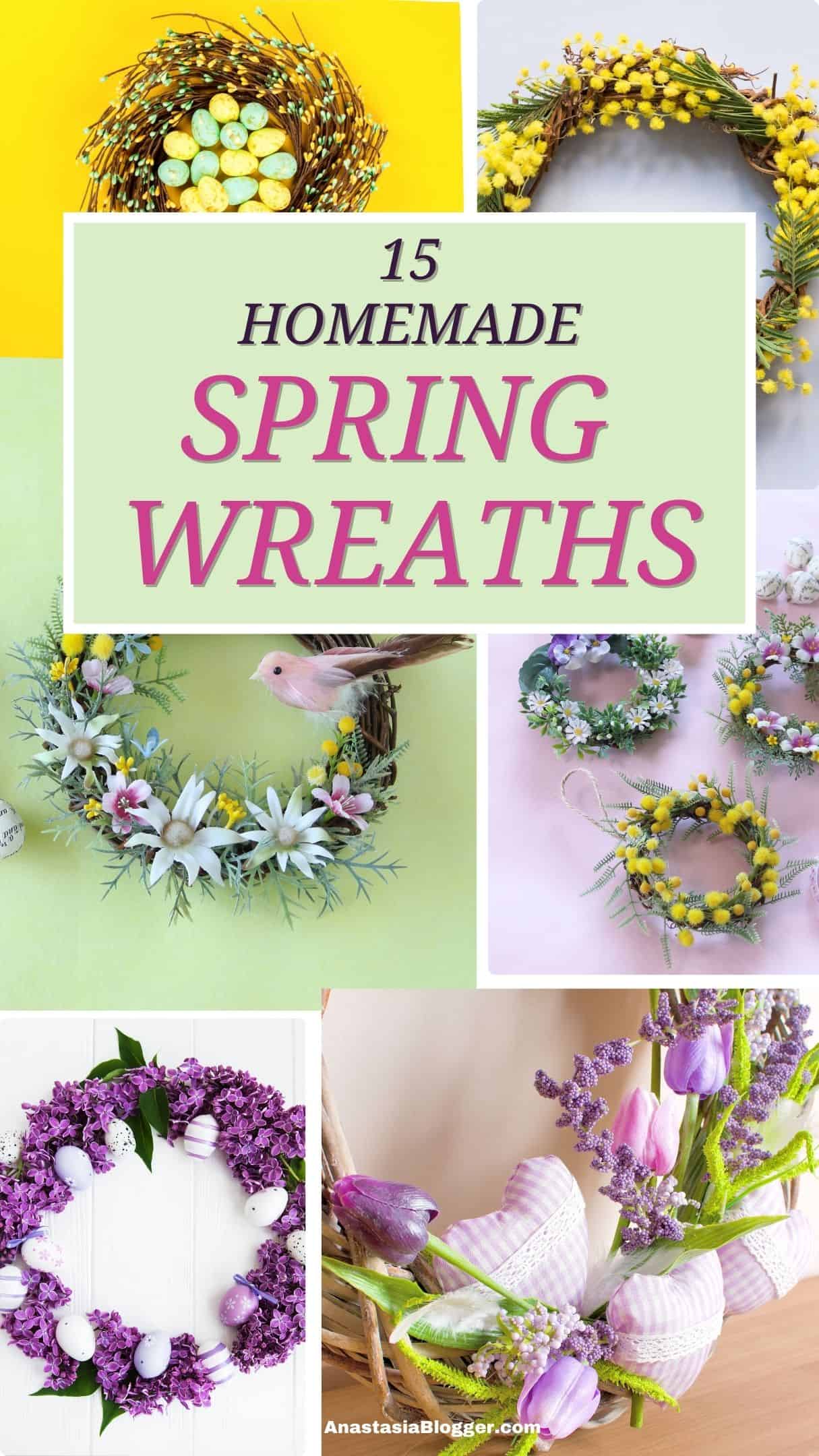 HOMEMADE DIY SPRING WREATHS 