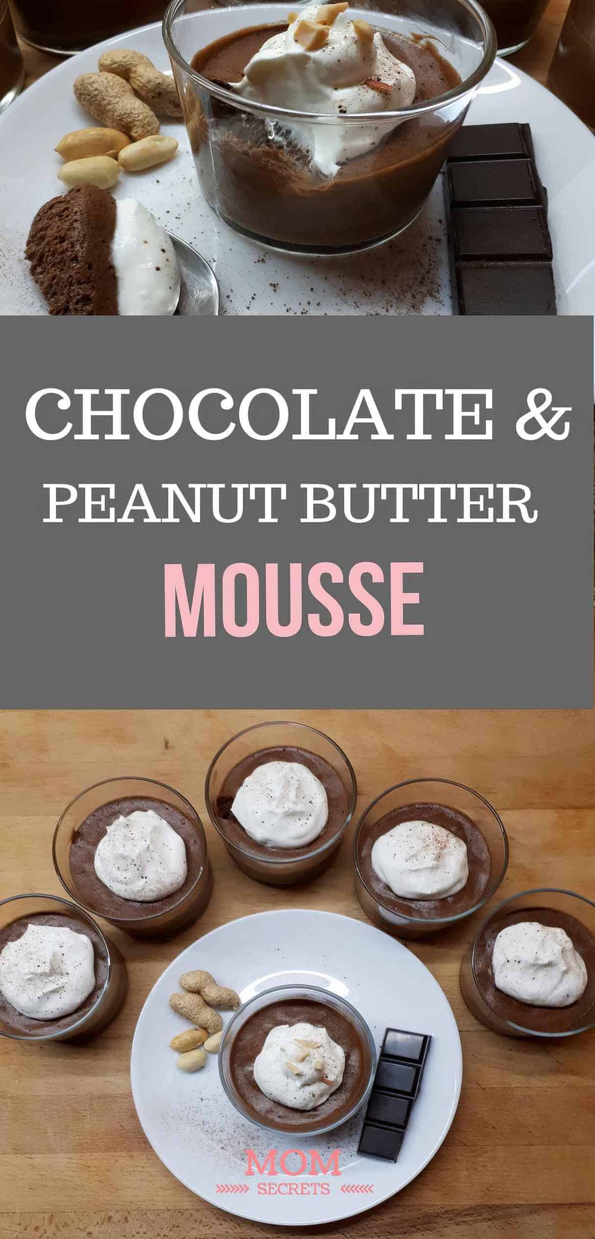 Best & Easy Chocolate & Peanut Butter Mousse