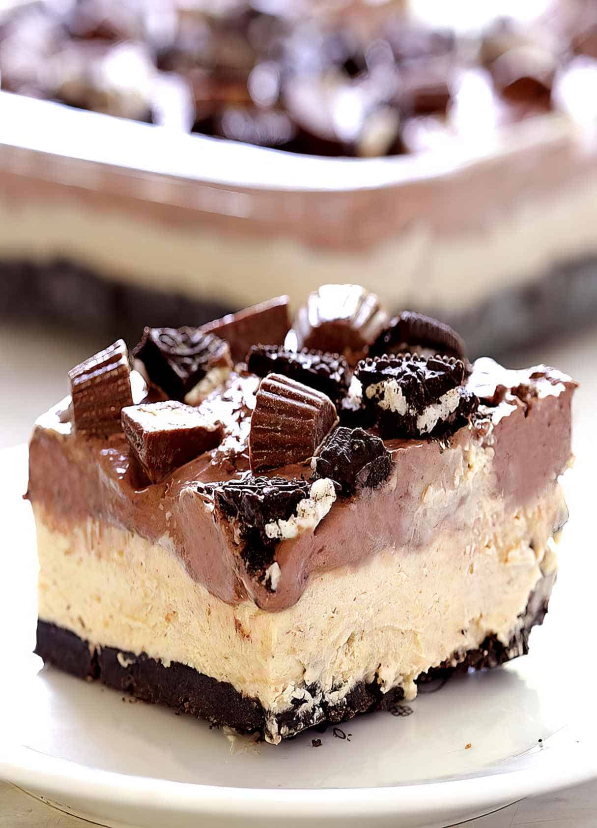 Chocolate Peanut Butter No-Bake Dessert