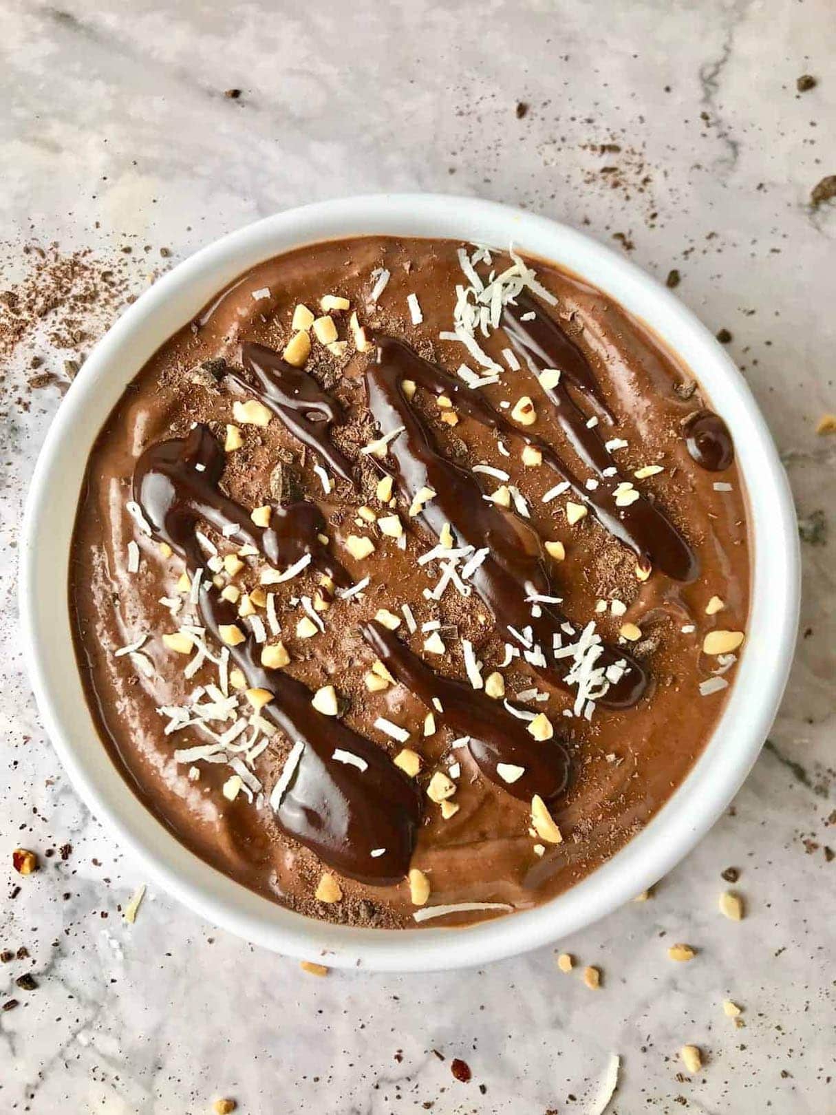 Chocolate Peanut Butter Smoothie Bowl