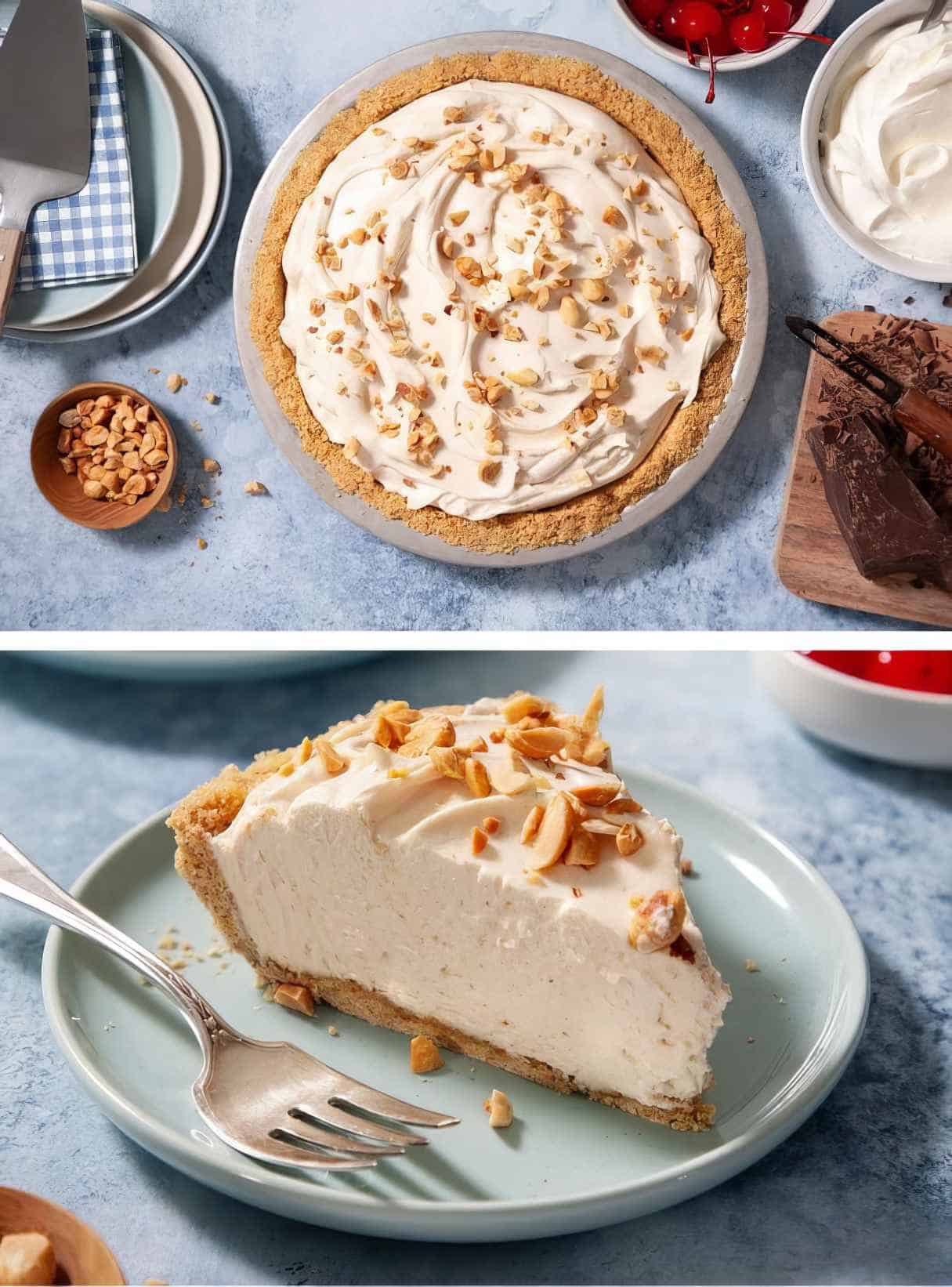 No-Bake Peanut Butter Fluff Pie