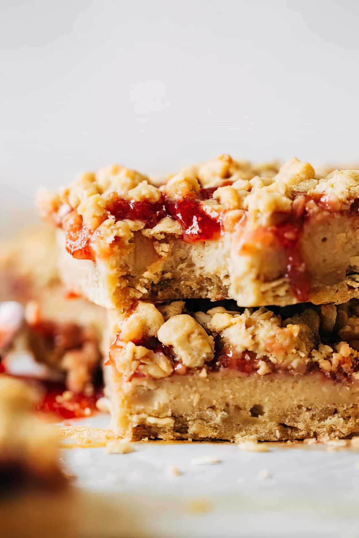 Peanut Butter and Jelly Cheesecake Bars