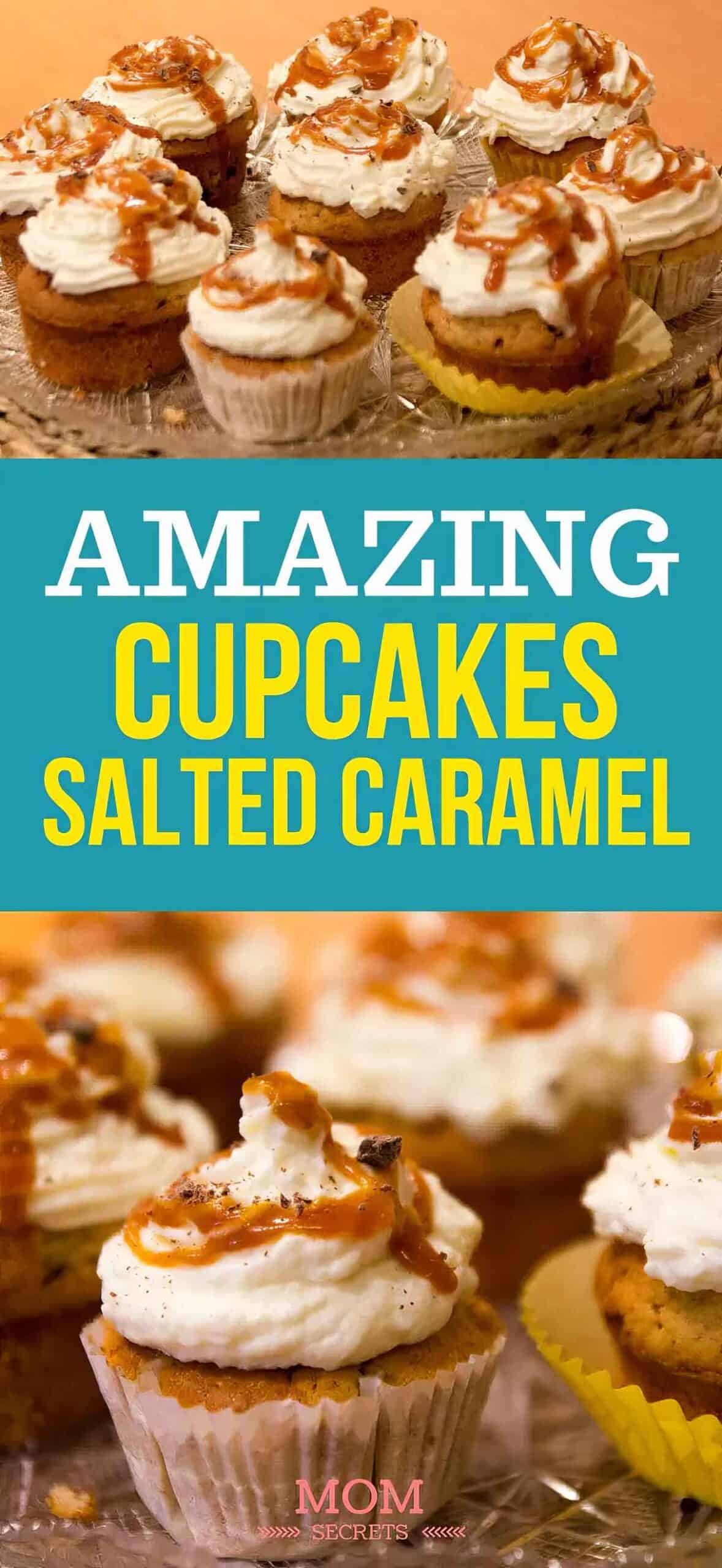 Ripe Banana Vanilla Cupcakes with Salted Caramel
