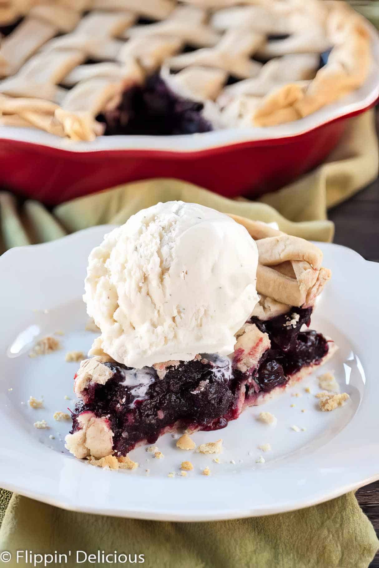 Gluten Free Dark Cherry Pie With Lemon Zest