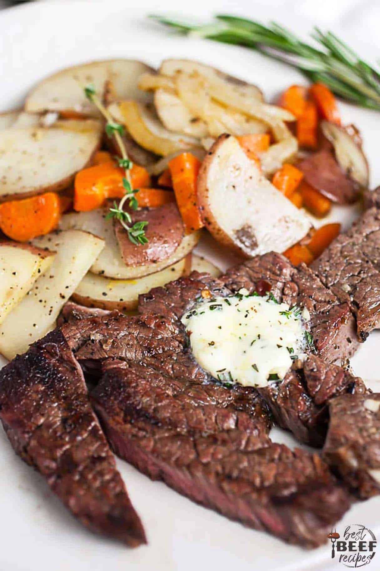 Grilled Chuck Steak With Compound Butter