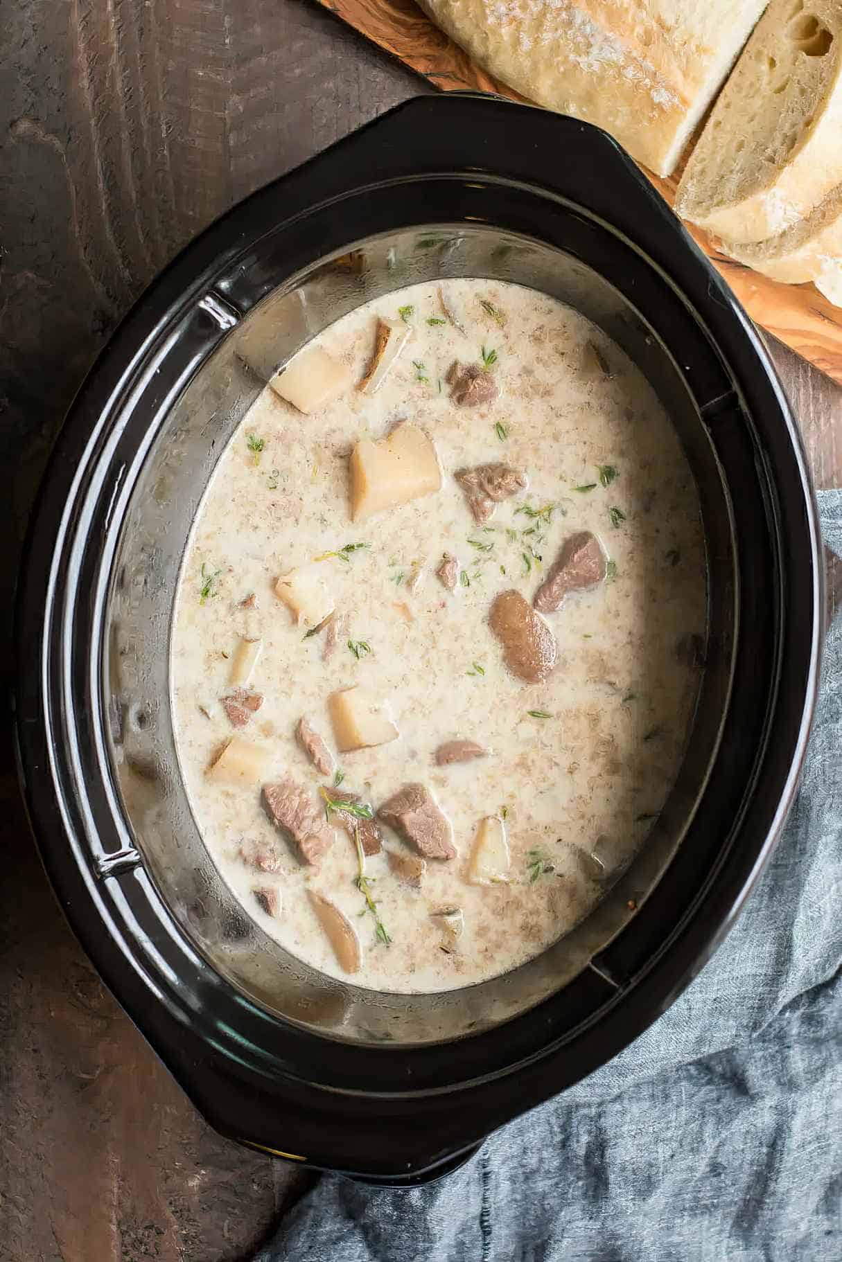 Slow Cooker Steak and Potato Soup