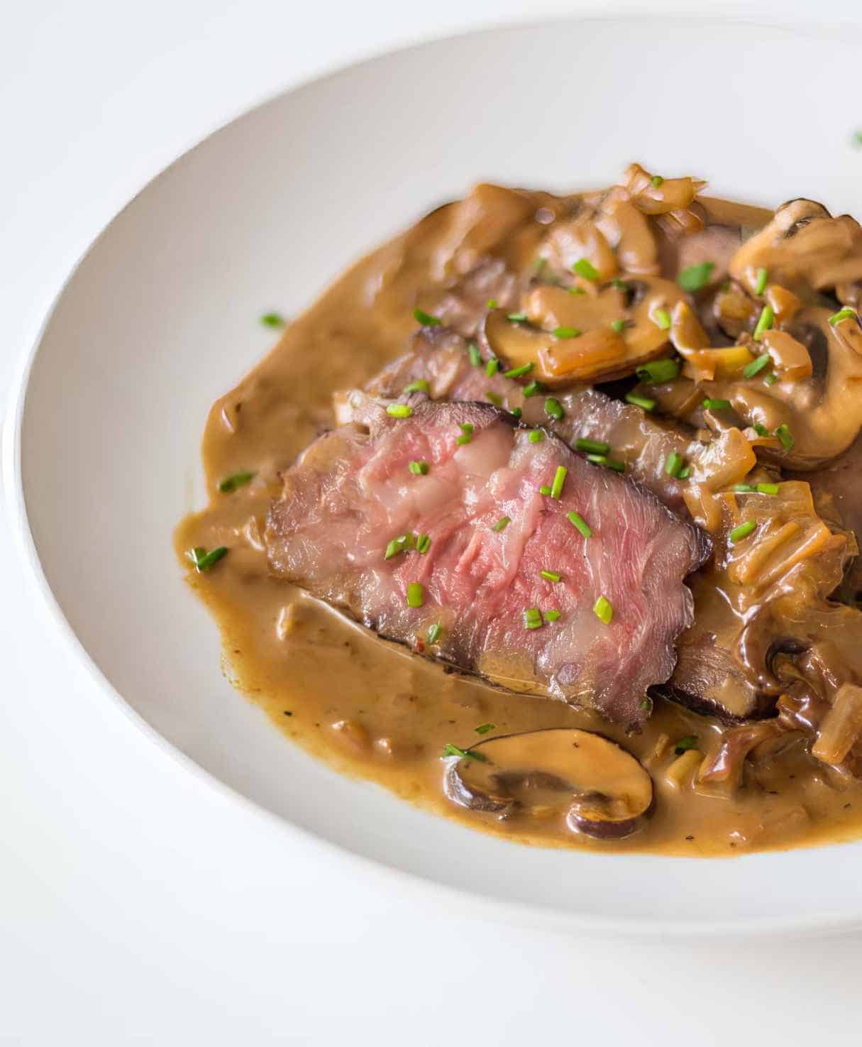 Sous Vide Chuck Eye Steak Diane