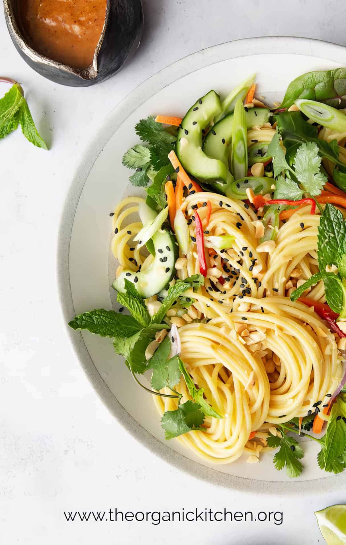 Spring Roll Spaghetti Bowl (with Grain Free Option!)