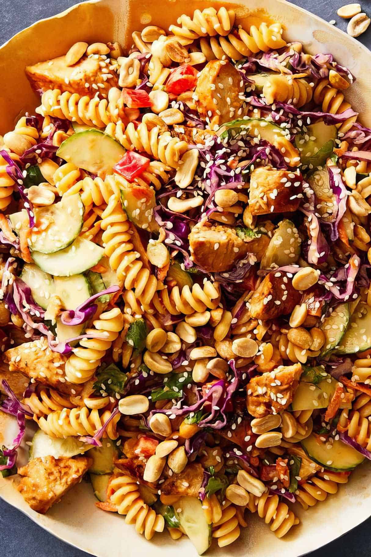 Thai Chicken Pasta Salad Dressing with Peanut